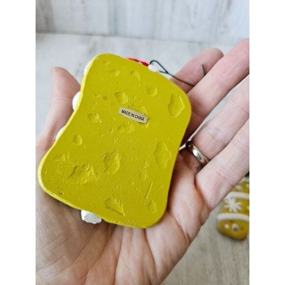 Vintage cookie candy cane heart present ornament lot clay set Xmas tree - Picture 13 of 13